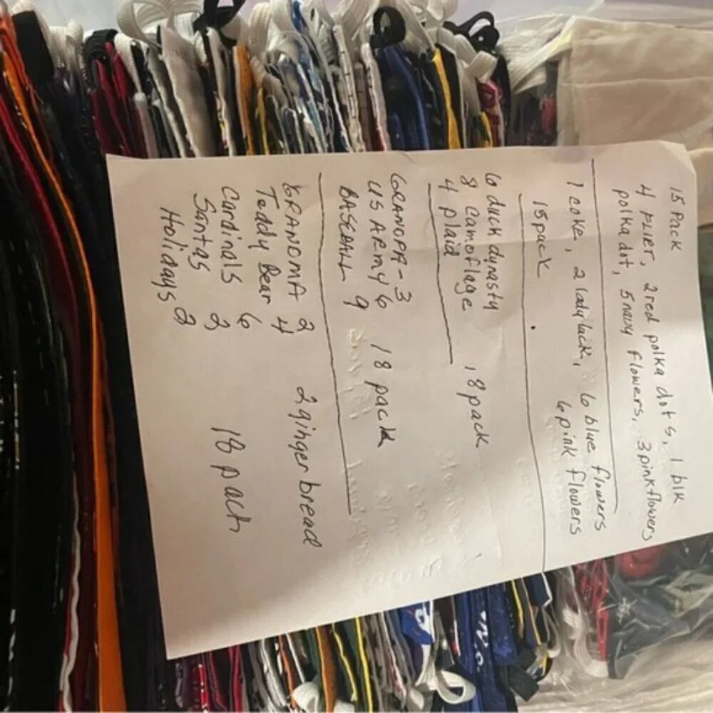 117 Assorted Adult Facemasks Handmade